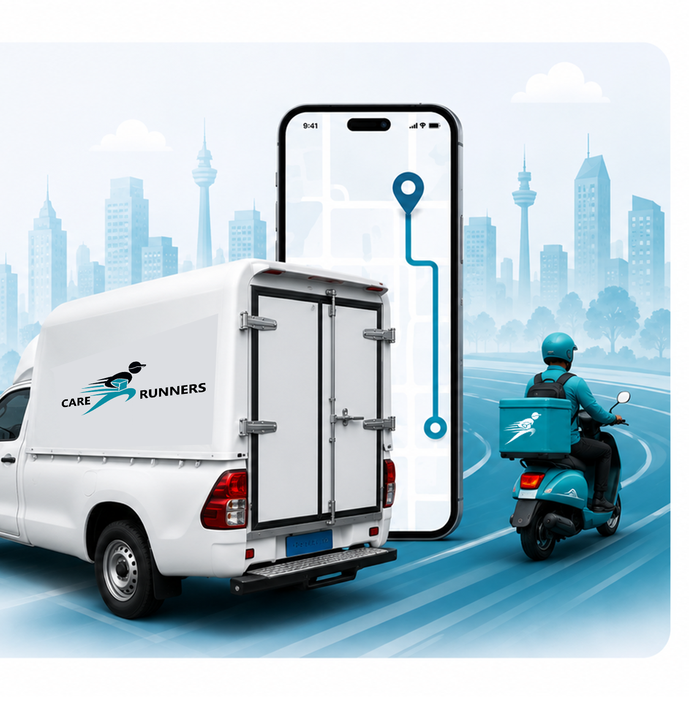 Care Runners delivery illustration